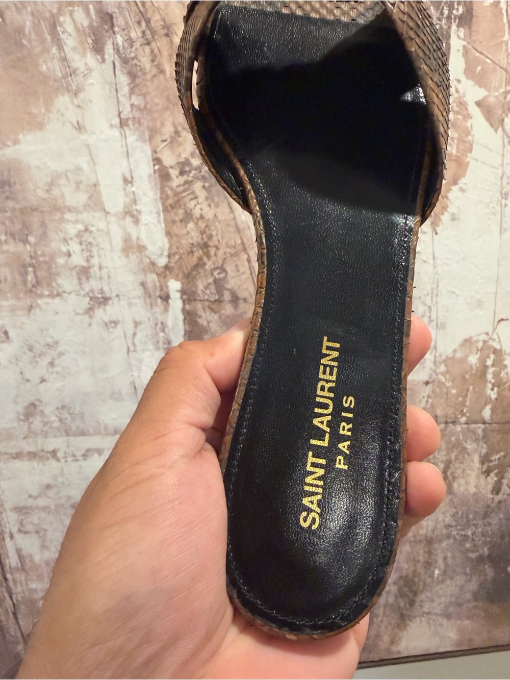 Authentic Yves Saint Laurent Bianca Knot Slides Python  Size 39.5 - Picture 6 of 16